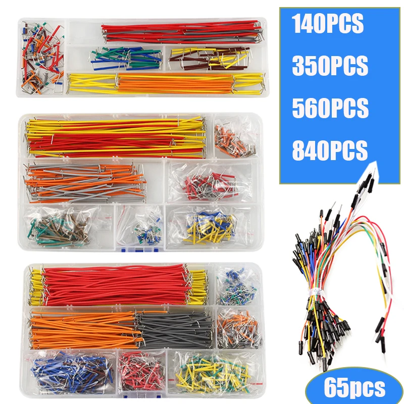 Breadboard Jumper Wire - 65/140/350/560/840 Teile/schachtel U Form Solderless Breadboard
