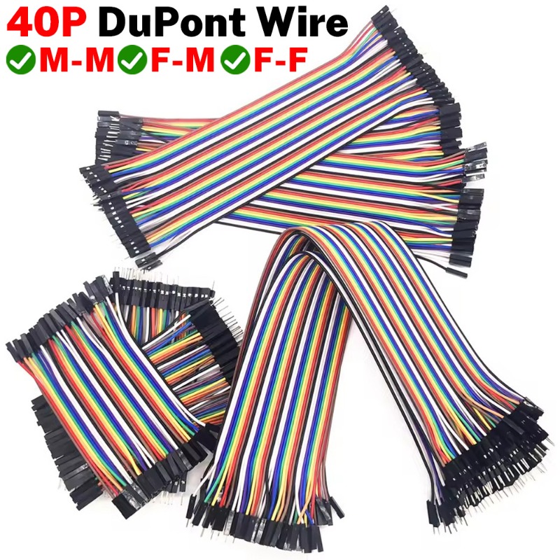 Breadboard Jumper Wire - 40-Pin Dupont Kabel-Set, Flachbandkabel 16,5cm 17,5cm