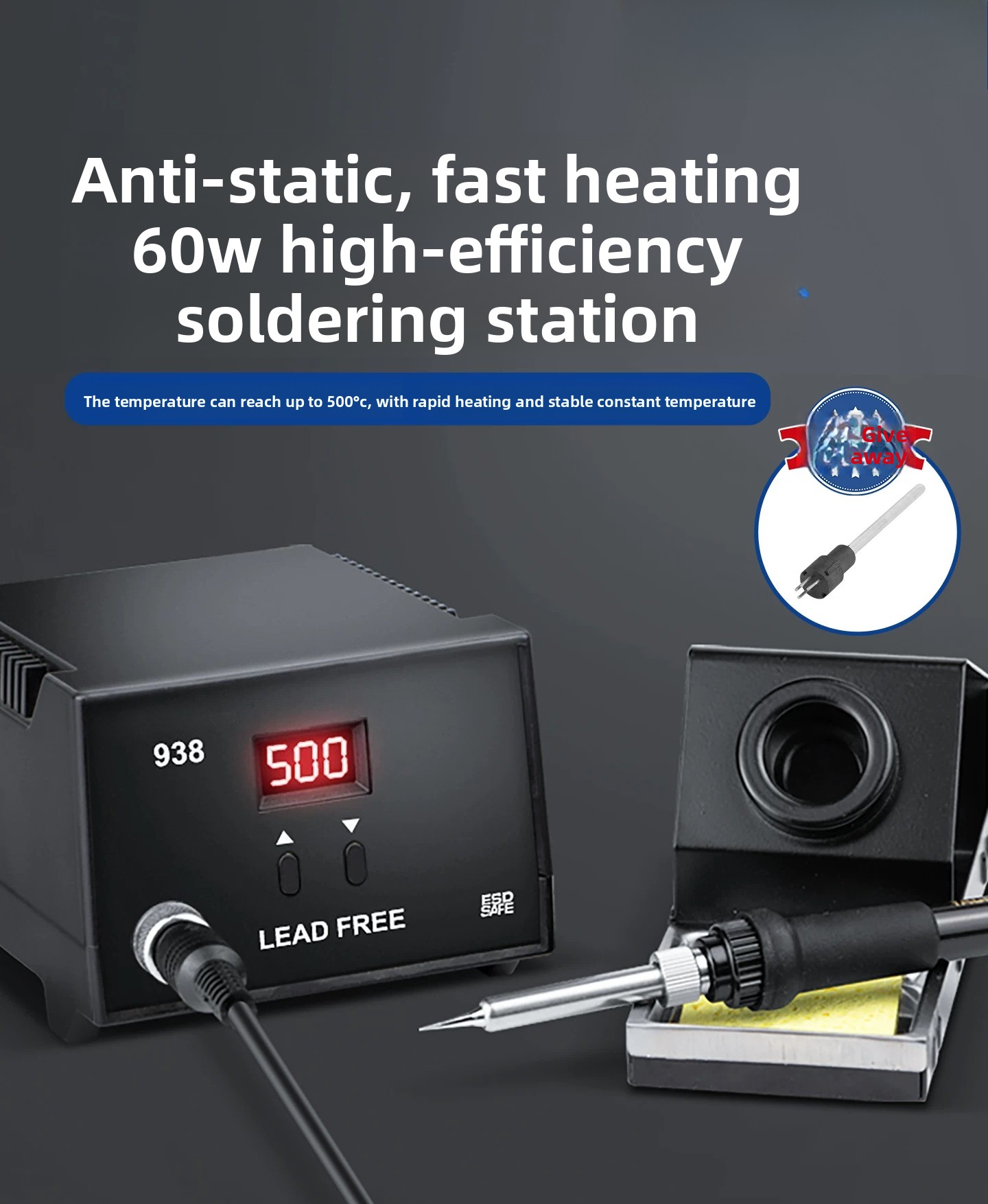 Diy Electronics Workstation - 936B 60W Einstellbare Temperatur-Lötstation – Digitales