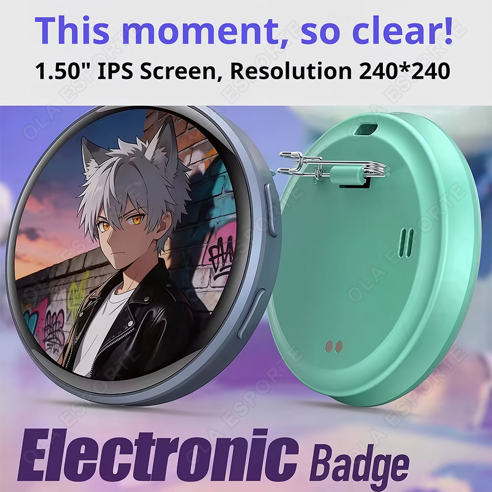 Diy Electronics Gifts - Smarte dynamische elektronische Abzeichen, digitale LED-Anime-Pins