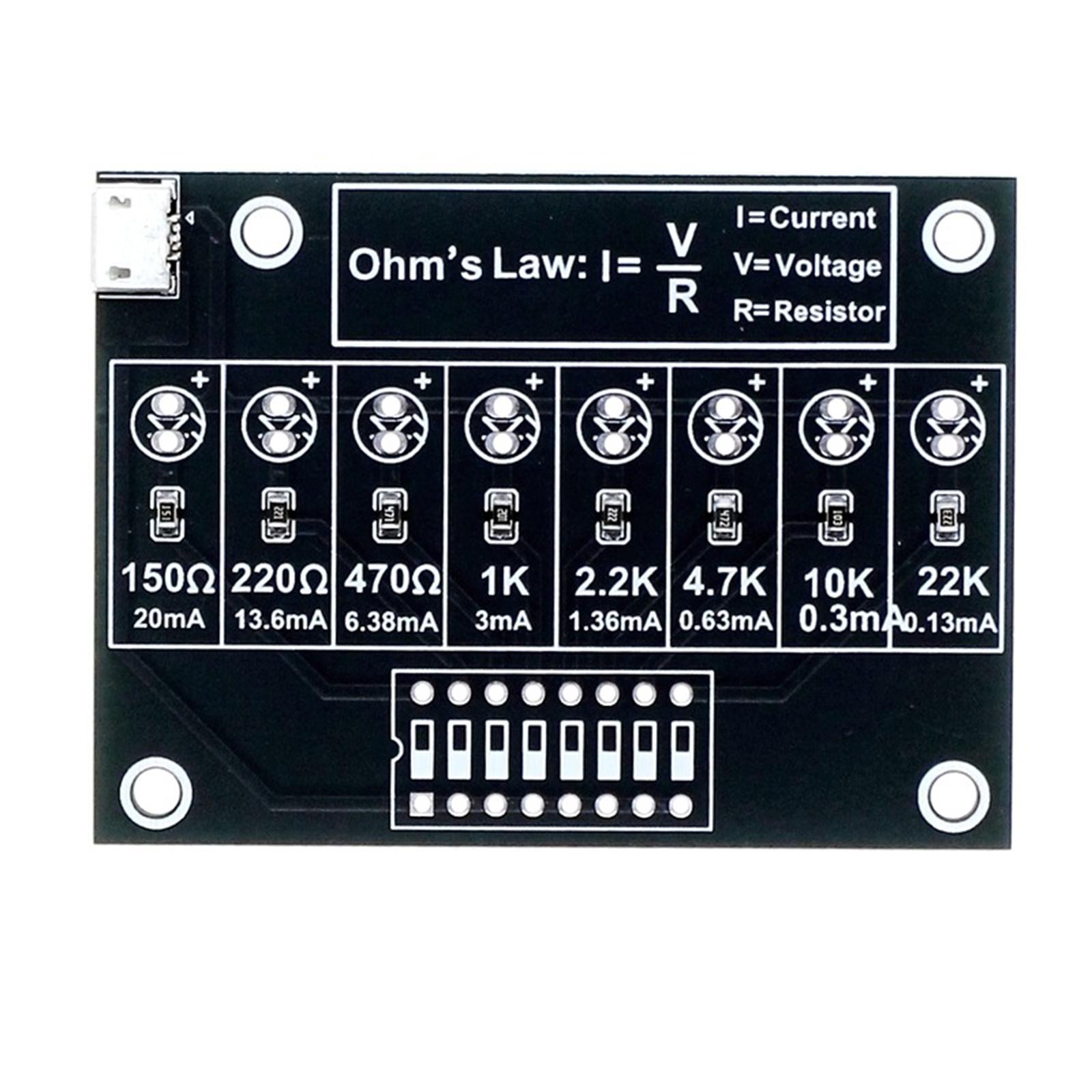 Diy Electronics Board - DIY Lötübungs-Set Schweißset Elektronisches Schaltkreis-Projekt Trainings-Widerstands-Lernboard