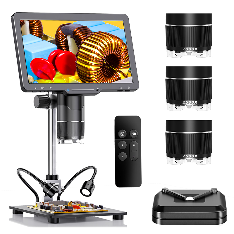 Diy Electronics Videos - 2500X HDMI Digitalmikroskop 3 Objektiv 2K