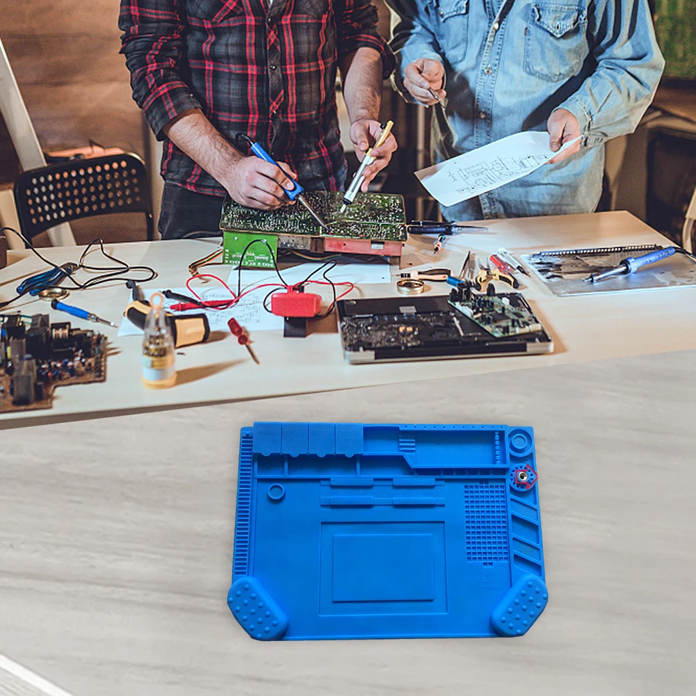 Diy Electronics Workstation - A-500 Lötstation-Matte Silikon-Arbeitsmatte Hitzebeständige Antistatik-Matte für