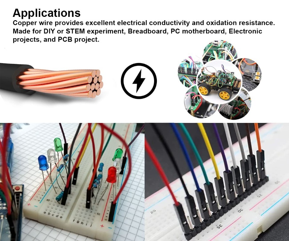 40-Pin Dupont Kabel-Set, Flach – Breadboard Jumper Wire Bewertung und Preis