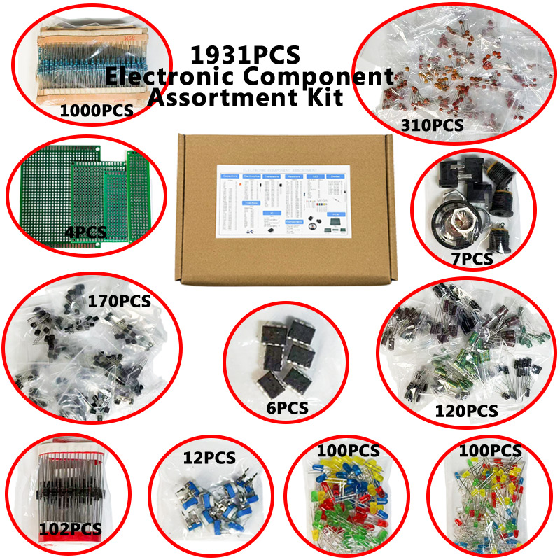 1900-teiliges Elektronik-Kompo – Diy Electronics Components Kit Bewertung und Preis
